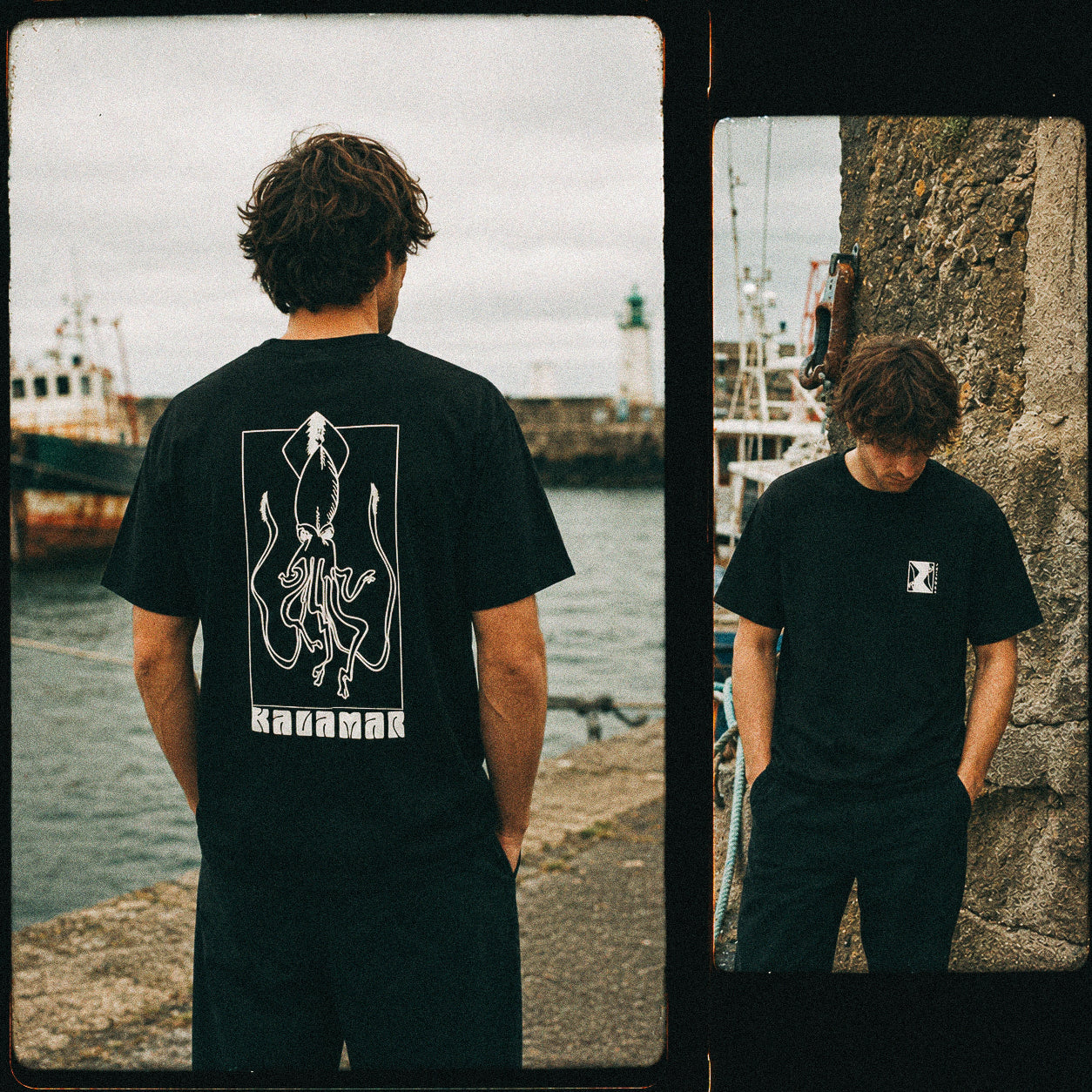 T shirt Kalamar regular black
