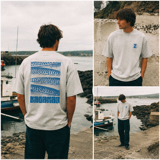 T Shirt Oversize Maq Light Grey